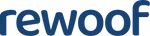 Blue 'rewoof' logo on a white background